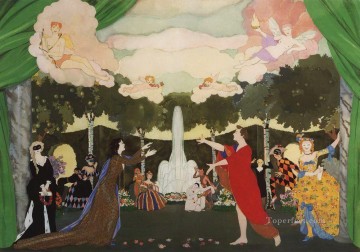 モスクワの無料劇場のカーテンスケッチ コンスタンチン・ソモフ Oil Paintings